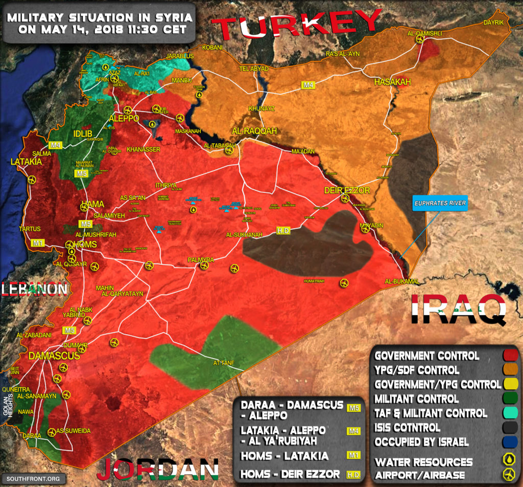 Military Situation In Syria On May 14, 2018 (Map Update)