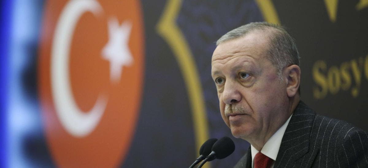 Turkey's President Recep Tayyip Erdogan, attends a meeting in Ankara, Turkey, Thursday, Nov. 28, 2019. 
