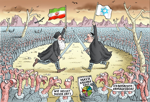 Israel vs Iran in Armageddon By marian kamensky | Politics Cartoon ...