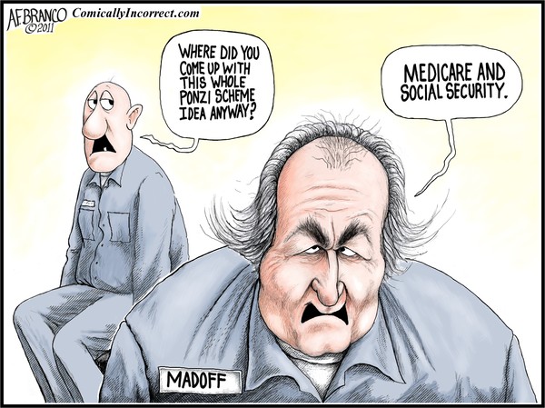Madoff Ponzi Scheme (Cartoon) by A.F Branco | ArtWanted.com
