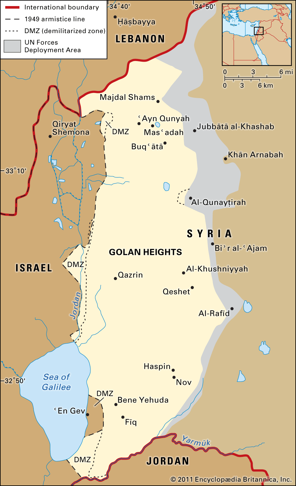 Golan Heights | History, Map, &amp; Facts | Britannica