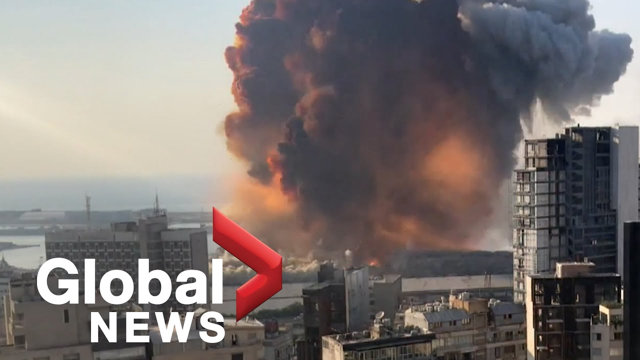 Beirut explosion: Video shows new angle of the massive blast - YouTube