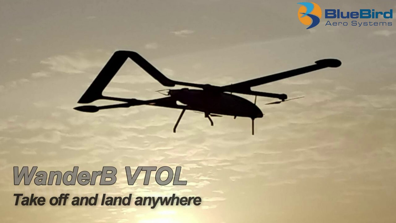 BlueBird WanderB VTOL: Take-Off & Landing - YouTube
