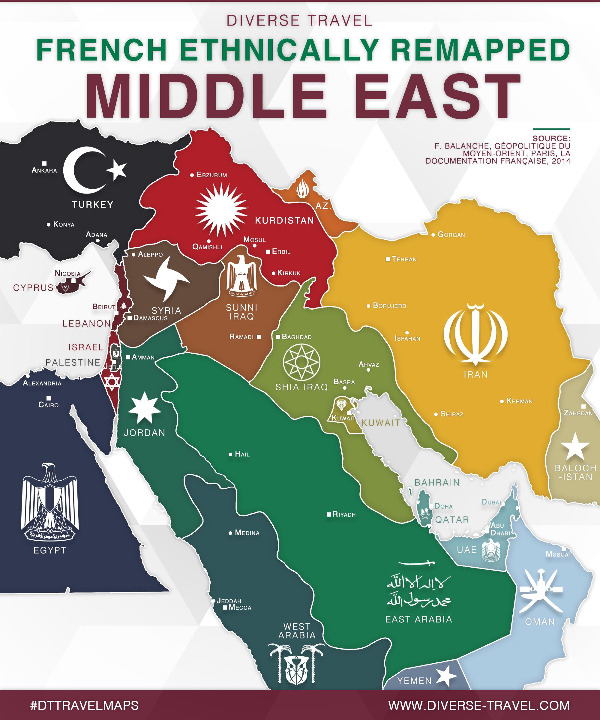 Middle East Remapped According To Ethnic & Confessional Criteria - A French  View [OC] : r/MapPorn