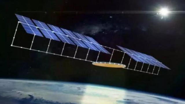 הדמיה של תחנת הכוח הסולארית בחלל (הדמיה: משרד המדע הסיני)