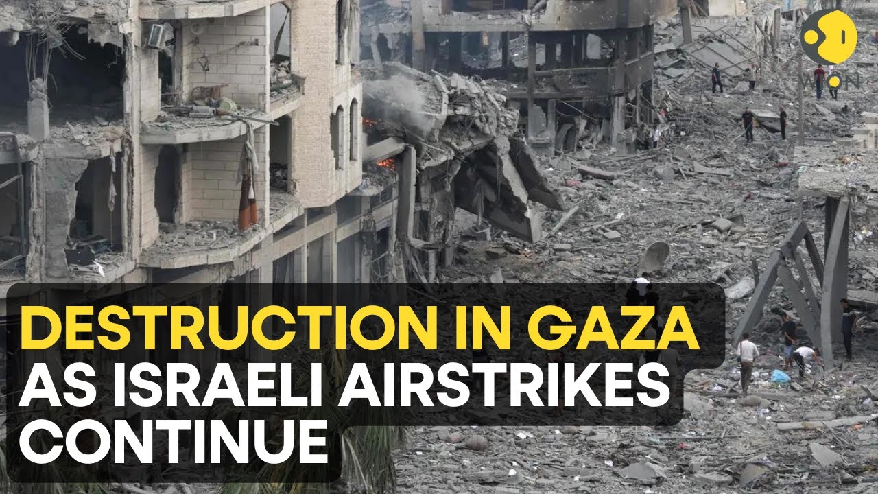 Israel-Palestine War: Drone footage shows massive destruction in Gaza as  Israeli strikes continue - YouTube