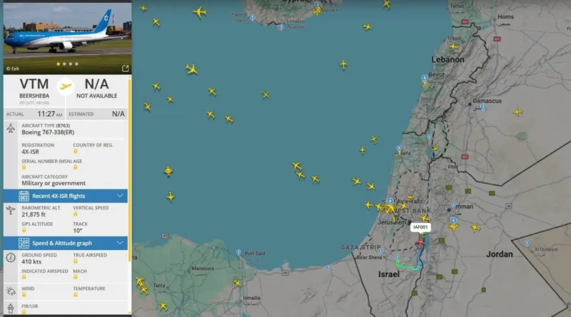 מטוס כנף ציון של ראש הממשלה עלה לאוויר ובדרכו מערבה אל מחוץ לגבולות ישראל. משמעויות טקטיות ואסטרטגיות!