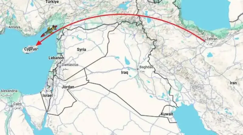 איראן שיגרה טילים בליסטיים לעבר בסיסי צבא בריטים בקפריסין. פרטים והשלכות