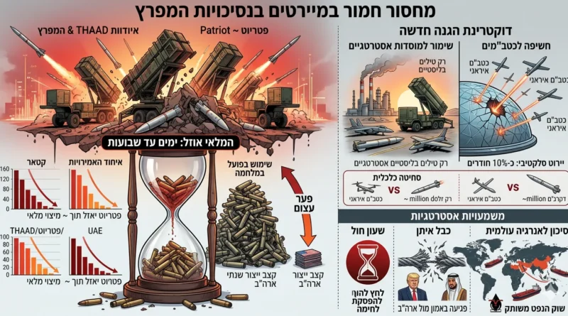 מדינות המפרץ במחסור חמור של מיירטים . פרטים  ומשמעויות