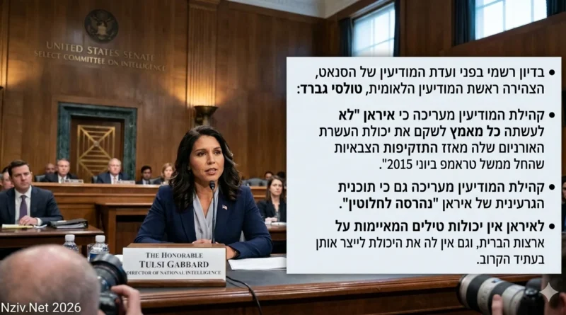 "איראן לא עשתה כל מאמץ לשקם את יכולת העשרת האורניום שלה מאז 2015": ראשת המודיעין האמריקאי סותרת את הצהרות טראמפ. לקרוא ולא להאמין!