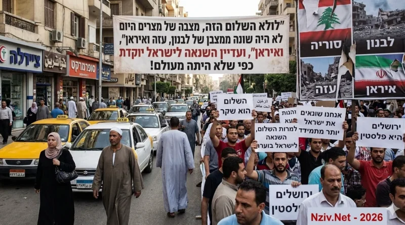 "לולא השלום הזה, מצבה של מצרים היום לא היה שונה ממצבן של לבנון, סוריה, עזה ואיראן", ועדיין השנאה לישראל יוקדת כפי שלא היתה מעולם!