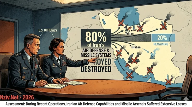 בכירים אמריקאים: 80% ממערכות ההגנ"א והטילים של איראן הושמדו במהלך המבצעים האחרונים