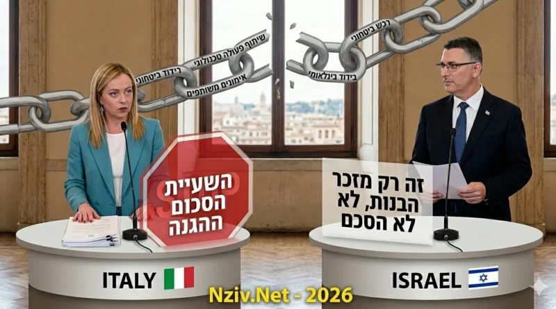 איטליה משעה את החידוש האוטומטי של הסכם ההגנה עם ישראל על רקע המתיחות האזורית. שר החוץ הישראלי: קשקוש זניח