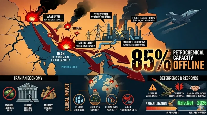 עוצמת הפגיעה הישראלית בתעשייה הפטרוכימית של איראן כאיתות לעתיד לבוא! עוצמת הפגיעה הישראלית בתעשייה הפטרוכימית של איראן כאיתות לעתיד לבוא!