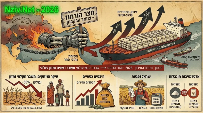 השפעת הפגיעה בתעשיית הדשנים בעולם עקב מלחמת איראן ארה"ב וישראל והדילמה העולמית השפעת הפגיעה בתעשיית הדשנים בעולם עקב מלחמת איראן ארה"ב וישראל והדילמה העולמית