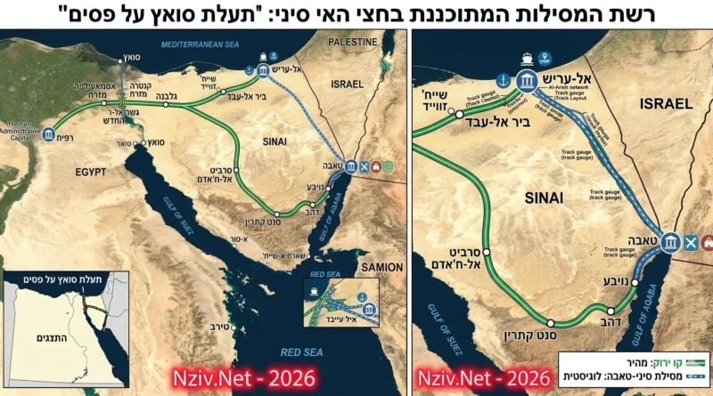מצרים בונה רשת רכבות חדשה המחברת את ים סוף לים התיכון דרך סיני. פרטים ומשמעויות!