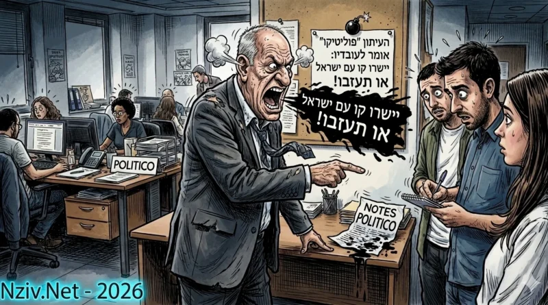 העיתון "פוליטיקו" אומר לעובדיו: יישרו קו עם ישראל או תעזבו!