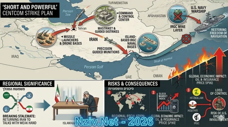 CENTCOM הכינה תוכנית תקיפה "קצרה ועוצמתית" שתגרום לאיראן לזחול במהירות בחזרה לשולחן המו"מ. מאפיינים וסיכונים!