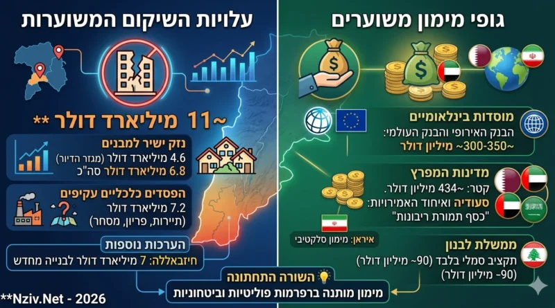 המועצה הלאומית למחקר מדעי בלבנון (CNRS): הערכת היקף ההרס בדרום לבנון ועלות השיקום