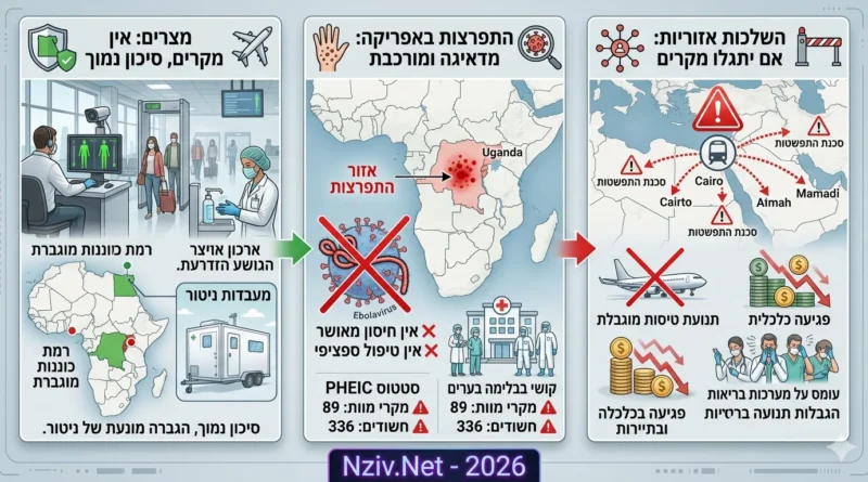 מצרים חוששת מהגעת נגיף האבולה לשטחה לאחר שהתפרץ באפריקה ומעלה כוננות בנמלים . מה מאחורי ?