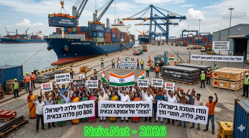 "מבול" של אספקה צבאית וחומרי גלם תעשייתיים-ביטחוניים יוצאים מנמלי הודו כתמיכה במאמץ המלחמתי הישראלי. מה מאחורי ?