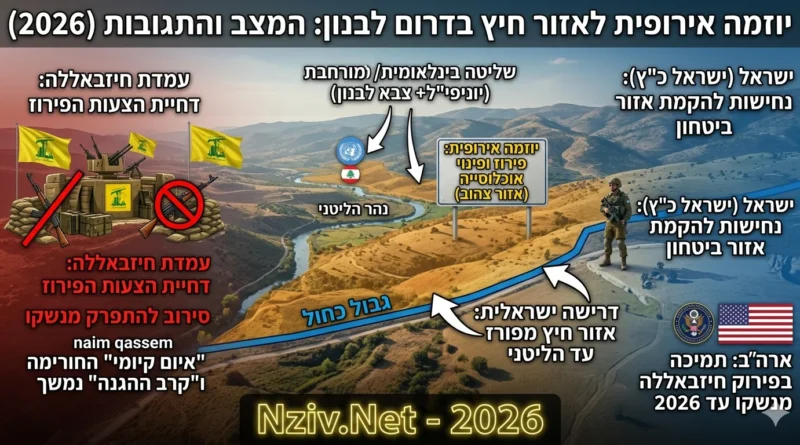 יוזמה אירופית לריקון דרום לבנון מתושבים שיעים ופירוז מלא של האזור. תגובת