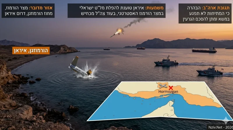 איראן טוענת כי הפילה מל"ט לאיסוף מודיעין ישראלי במצרי הורמוז ומציגה שברים. צה"ל מכחיש. פרטים ומשמעויות!