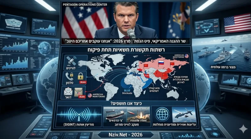 שר ההגנה האמריקאי: אנחנו יודעים היטב אילו מדינות מתקשרות בחשאי עם איראן ואנחנו עוקבים אחריהם היטב!