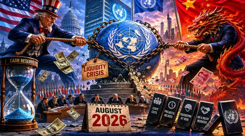 חשש לקריסת האו"ם עד אוגוסט 2026: כך ארה"ב וסין מפעילות לחץ באמצעות מיליארדים
