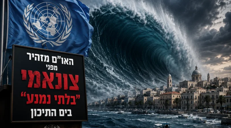 האו"ם מזהיר מפני צונאמי "בלתי נמנע" בים התיכון
