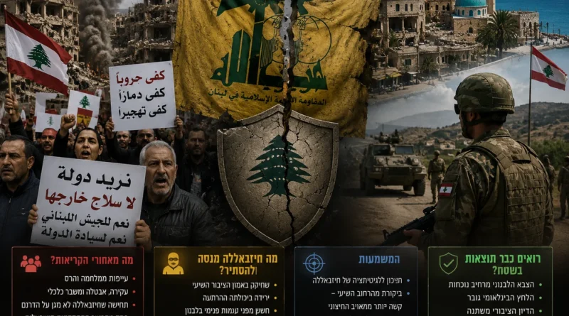 דרמה בדרום לבנון: תושבים שיעים במעוזי חיזבאללה דורשים לפרק את הארגון מנשקו ולהחזיר את השליטה למדינה