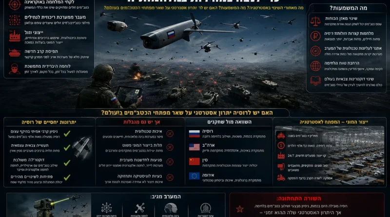 מיליוני כטב"מים במקום אלפי טנקים: כך רוסיה מנסה להמציא מחדש את המלחמה המודרנית