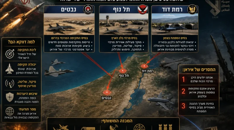 איראן ניסתה לפגוע בלב האגרוף הישראלי – אלה הבסיסים שנבחרו בקפידה!
