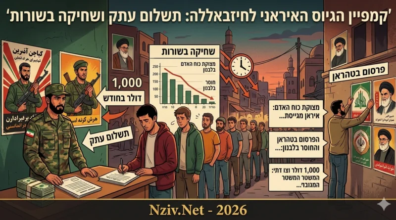 איראן מתכננת להעביר אלפי לוחמים ללבנון במסווה של מגוייסים חדשים לחיזבאללה הסובל מאבדות כבדות