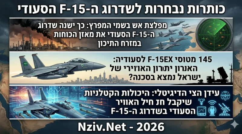 מפלצת אש בשמי המפרץ: כך ישנה שדרוג מטוס הקרב ה-F-15 הסעודי את מאזן הכוחות במזרח התיכון