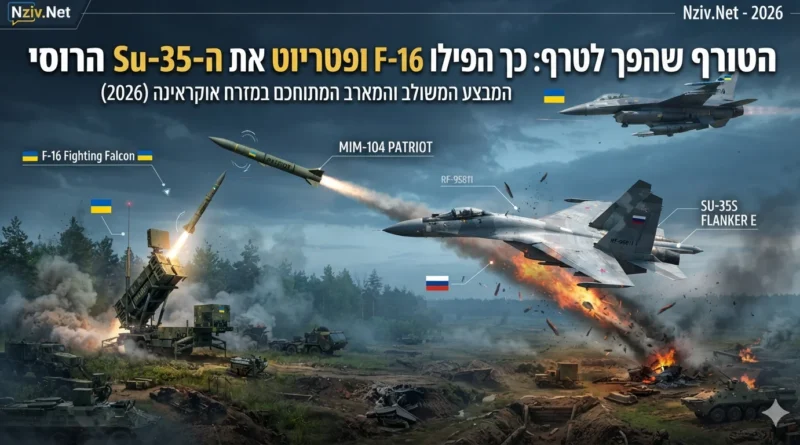 מארב מהסרטים: מטוס העליונות האווירית הרוסי – Su-35S הופל ע"י מטוסי אפ-16 אוקראינים