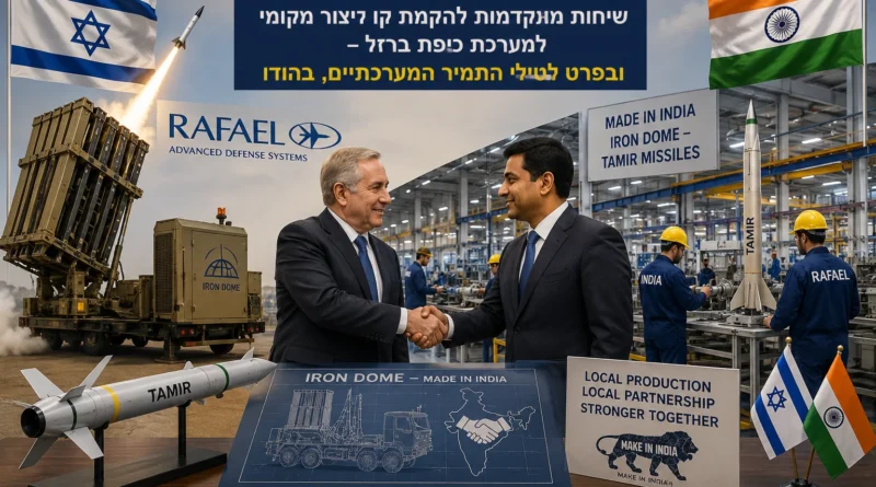 גיבוי תחת אש וחסינות מאיראן: הסיפור מאחורי המפעל לייצור טילי  'טמיר' המתוכנן בהודו