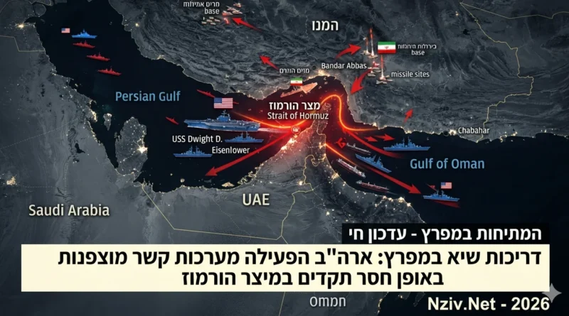 לקראת מהלך גדול ? צבא ארה"ב השמיש בשעות האחרונות רשתות קשר צבאיות ומערכות קשר מוצפנות באופן חסר תקדים במרחב מיצר הורמוז