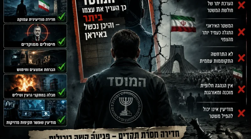 המוסד מול איראן: בין הישגים מבצעיים לכישלון אסטרטגי?  ( סיכום כתבת השער של "דר שפיגל")