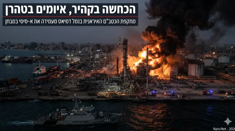 הכחשה בקהיר, איומים בטהרן: מתקפת הכטב"ם האיראנית בנמל דמיאט מעמידה את א-סיסי במבחן. האם מצרים תגיב?