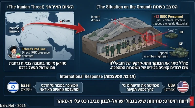 הימצאות קציני משמרות מהפכה בכירים ברכס עלי טאהר בלבנון הם מאחורי האיומים לתקיפה איראנית רחבת היקף על ישראל
