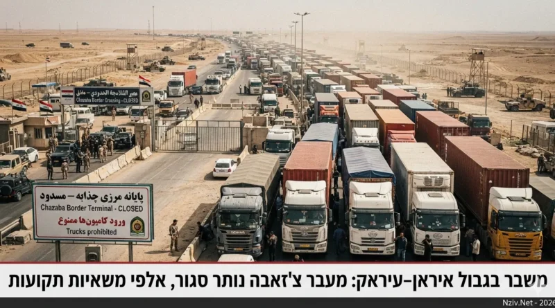 פקקי ענק וגבולות סגורים: המתיחות הלוגיסטית בין בגדאד לטהראן