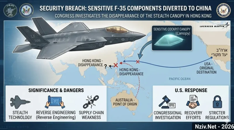 משלוח רכיבים מסווגים של F-35 הוסט לסין ונעלם. ספויילר: למעלה ממיליון חלקים של החמקן הלכו לאיבוד לאורך השנים