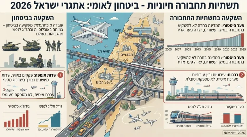 ההשקעה בתשתיות התחבורה החיוניות חשובה כשהשקעה בביטחון