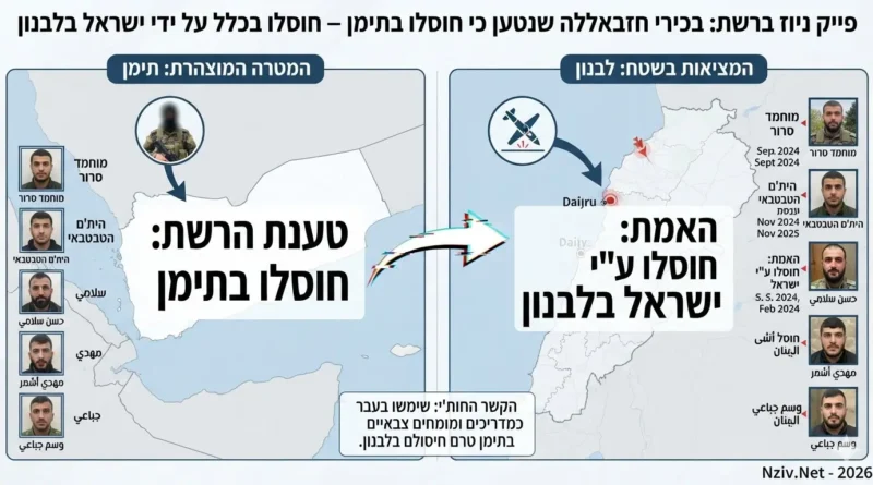 פייק ניוז ברשת: בכירי חזבאללה שנטען כי חוסלו בתימן – חוסלו בכלל על ידי ישראל בלבנון
