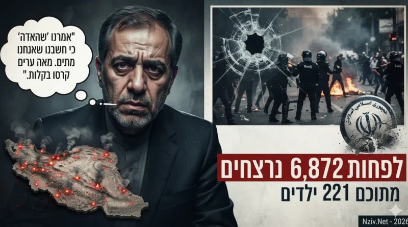 "100 ערים היו על סף נפילה לידי המפגינים": איש מודיעין איראני מודה בשידור – "היינו כפסע מקריסה מוחלטת"