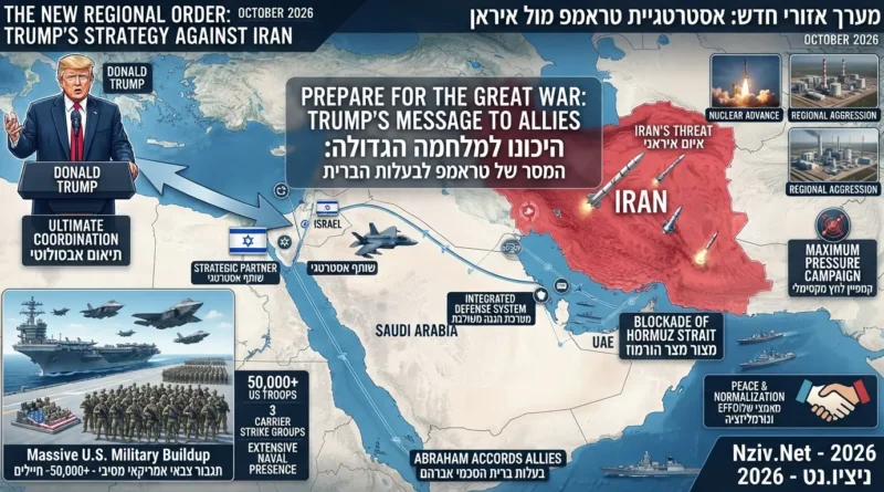 הנשיא טראמפ במסר לבני בריתו במזרח התיכון: "התכוננו למלחמה הגדולה". מאחורי הקלעים
