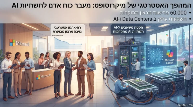 התייעלות בעידן ה-AI: למה מיקרוסופט מציעה לכשליש מעובדיה לפרוש?
